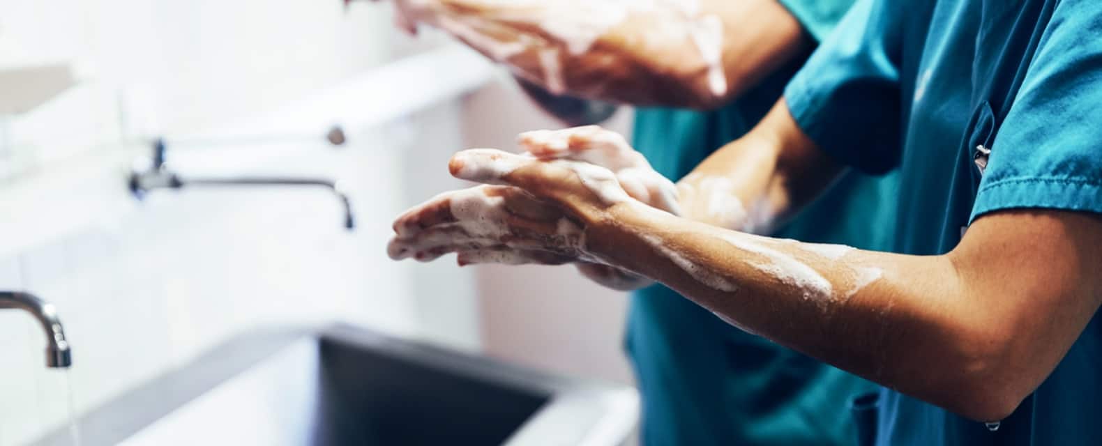 Hand washing in a medical environment